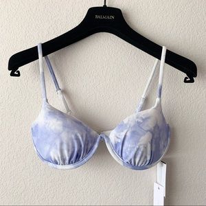 Jonathan Simkhai cloudy tie dye bikini top